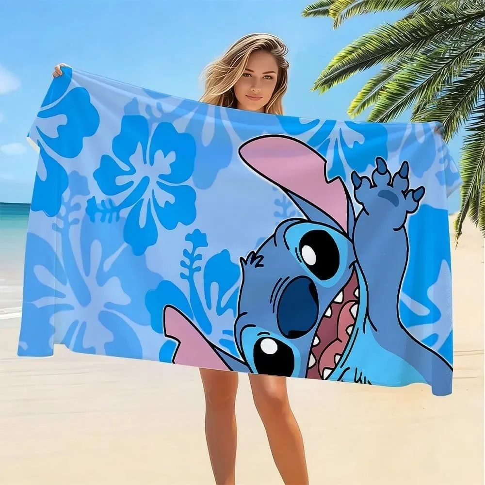Stitch Poster Beach Towel 28x55 Soft Absorbent Bath Towel Home Pool Travel
